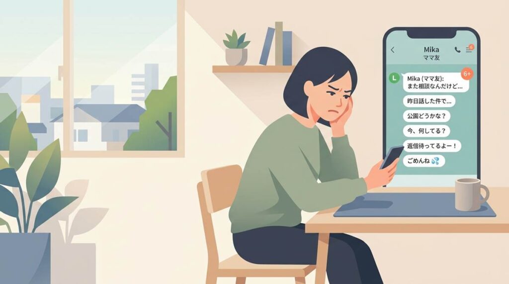 うざいママ友からのライン連絡に困ったときに
