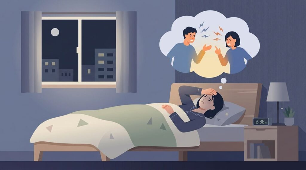 イライラして眠れない、旦那のせい。夜の怒りをやわらげて眠れるようになる方法